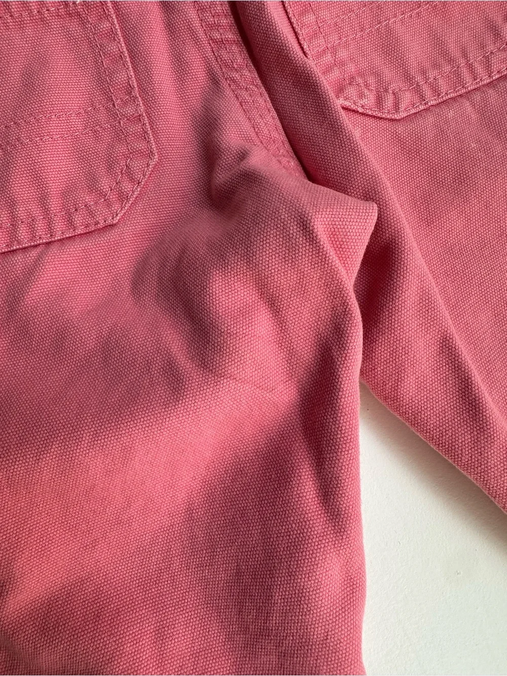 Carhartt baby girl embroidered pink overalls